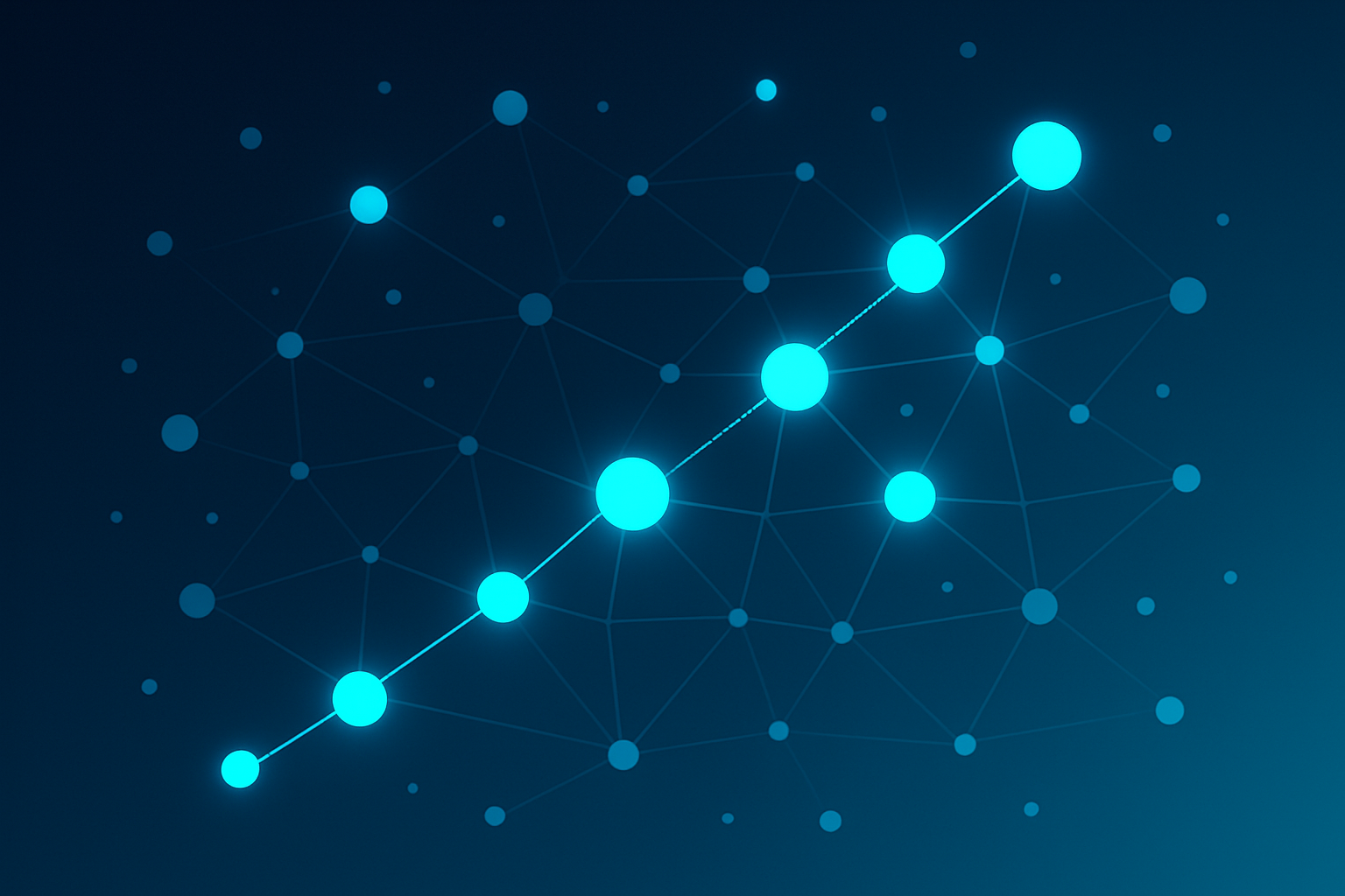 Abstract network of glowing nodes and lines highlighting targeted lead segmentation.