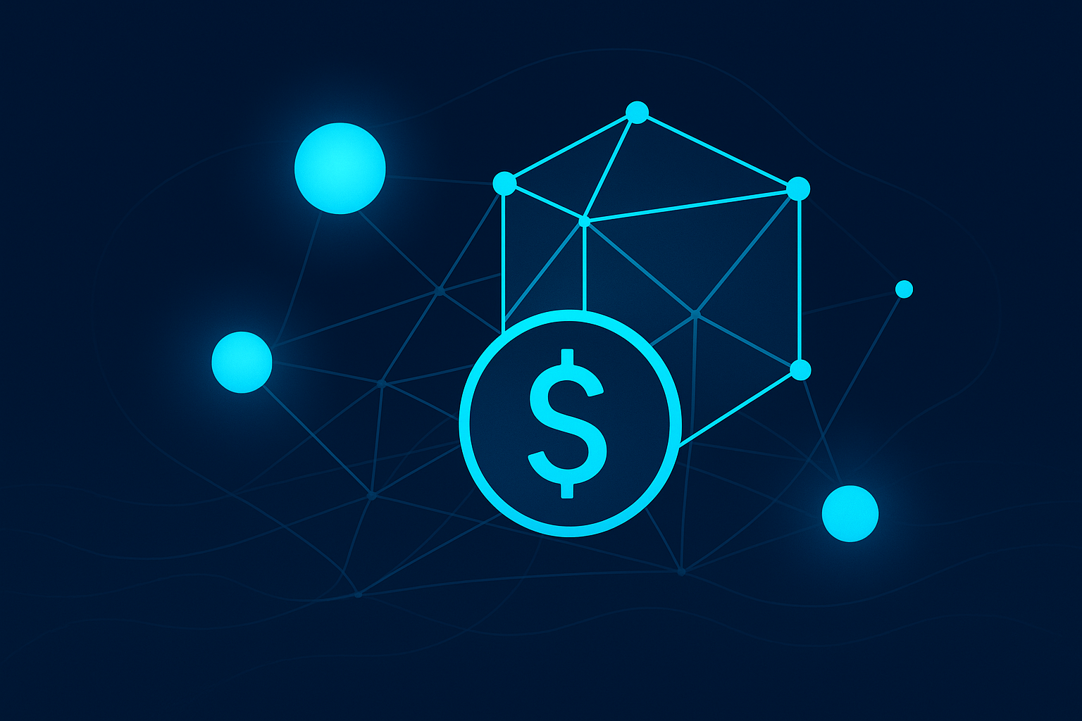 Sleek neon-lit illustration of seed funding sources with interconnected orbs and network filaments.