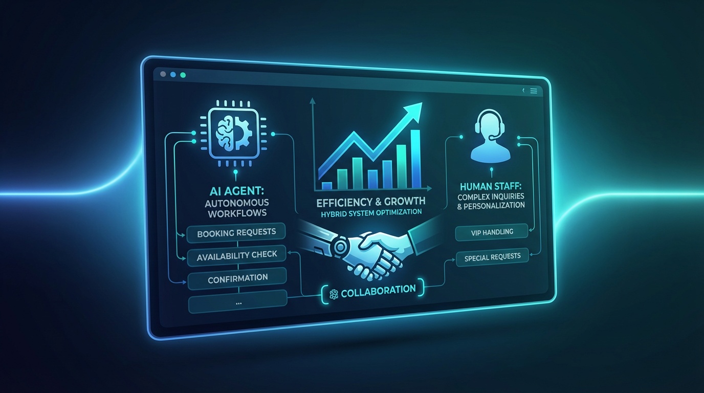 AI agents vs human staff for bar booking management.