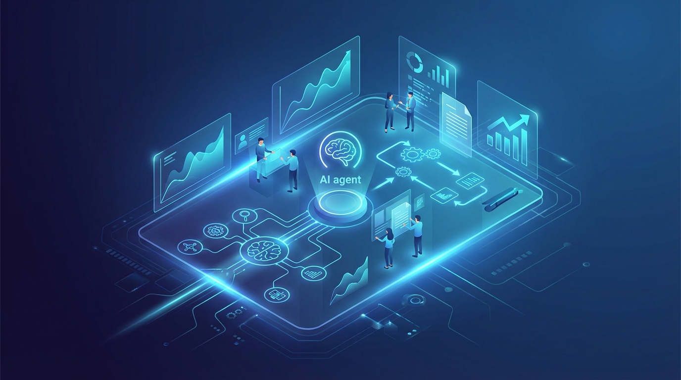 Vynta AI workflow automation implementation showing human-AI collaboration across SME business operations
