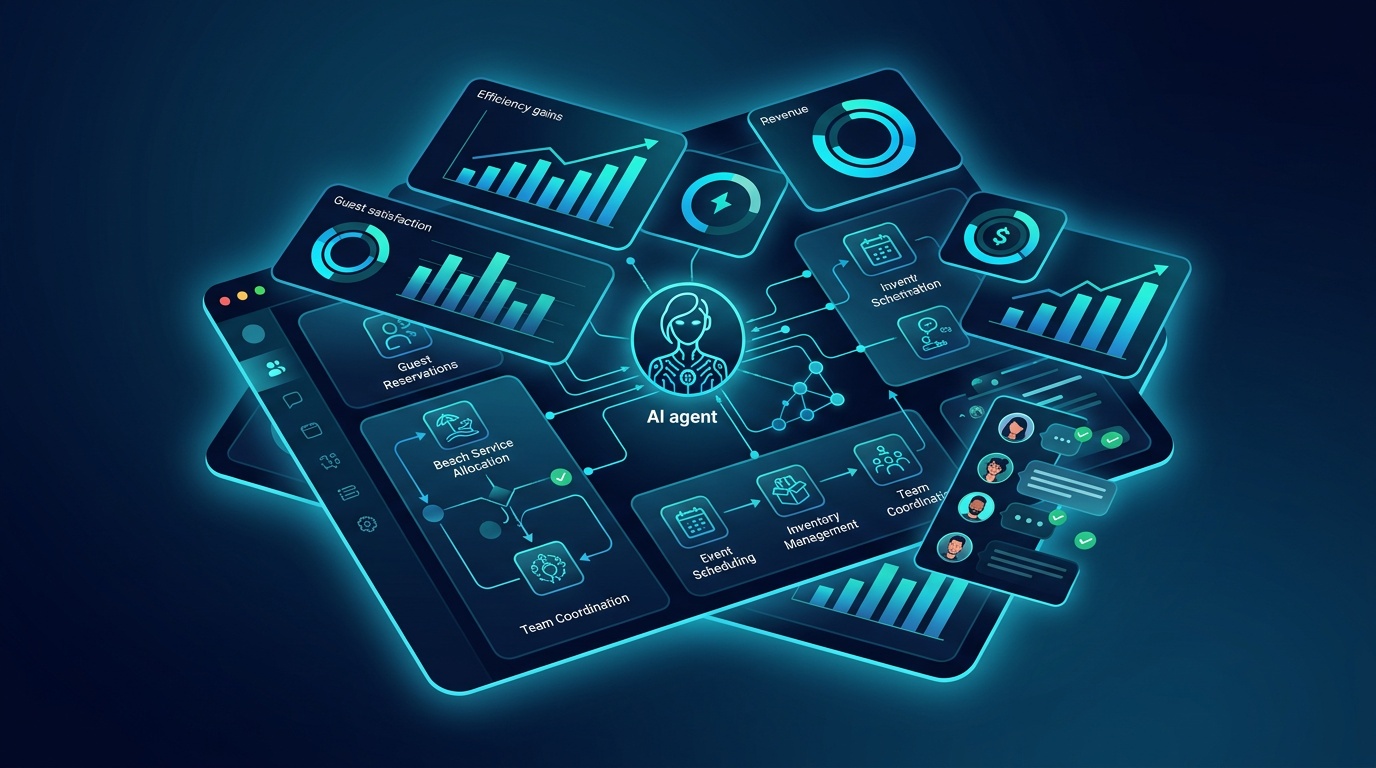 Affordable AI agents for beach club guest management.