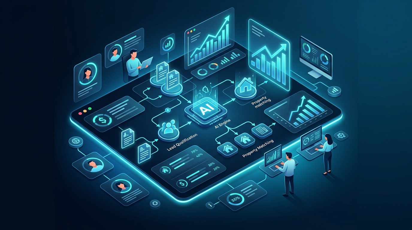 enterprise ai platform showing automation workflows for real estate, recruitment, fundraising and hospitality