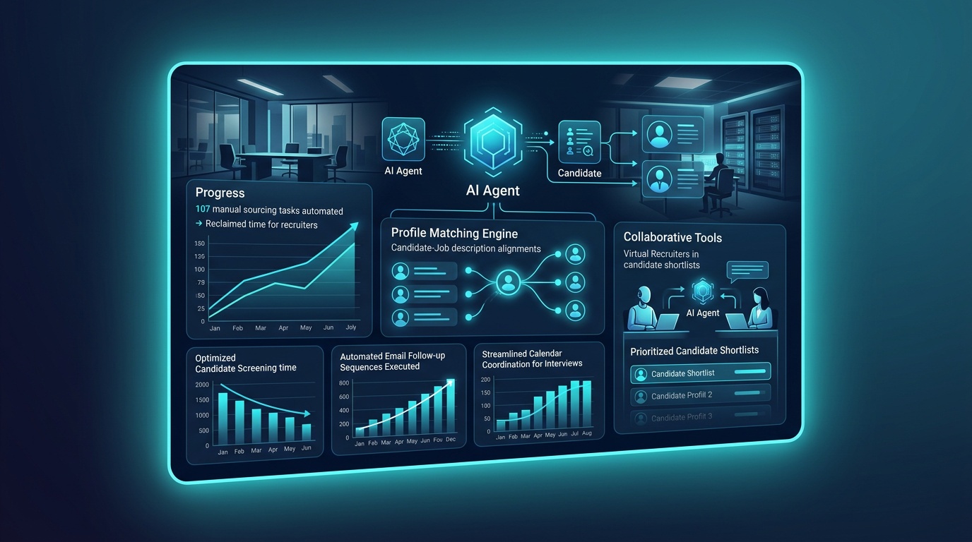 Recruiter reviewing an AI-assisted candidate workflow