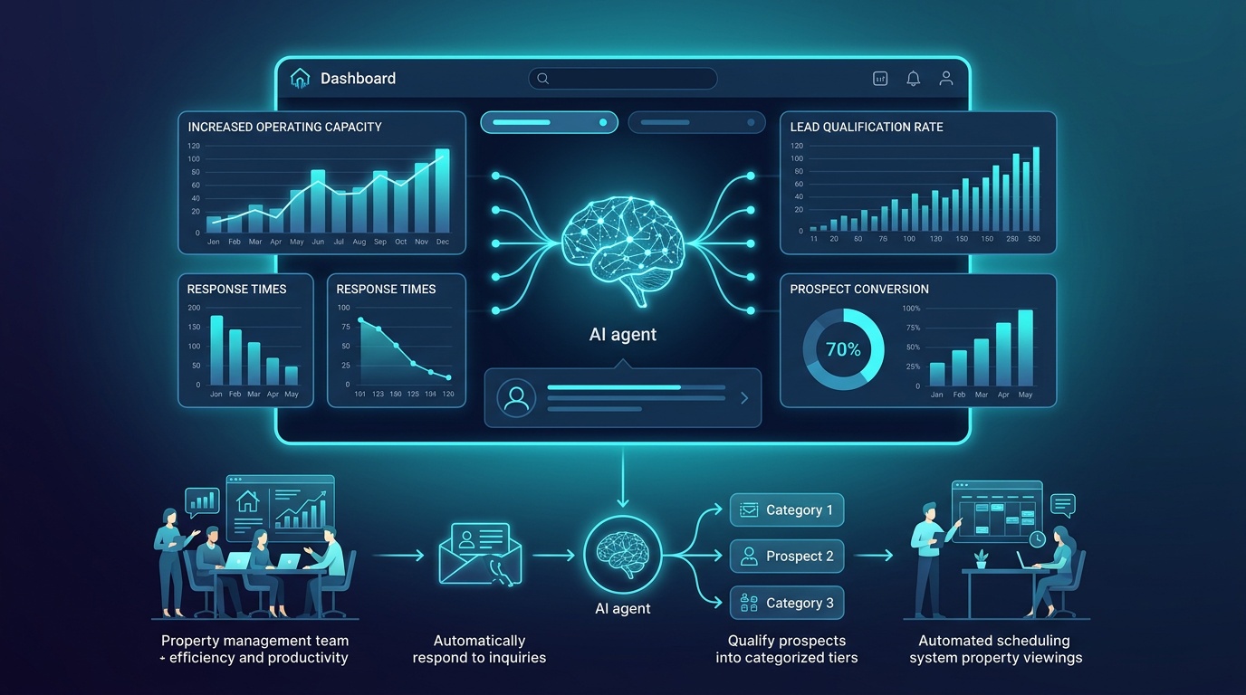 AI agent responding to property management inquiries and qualifying rental prospects