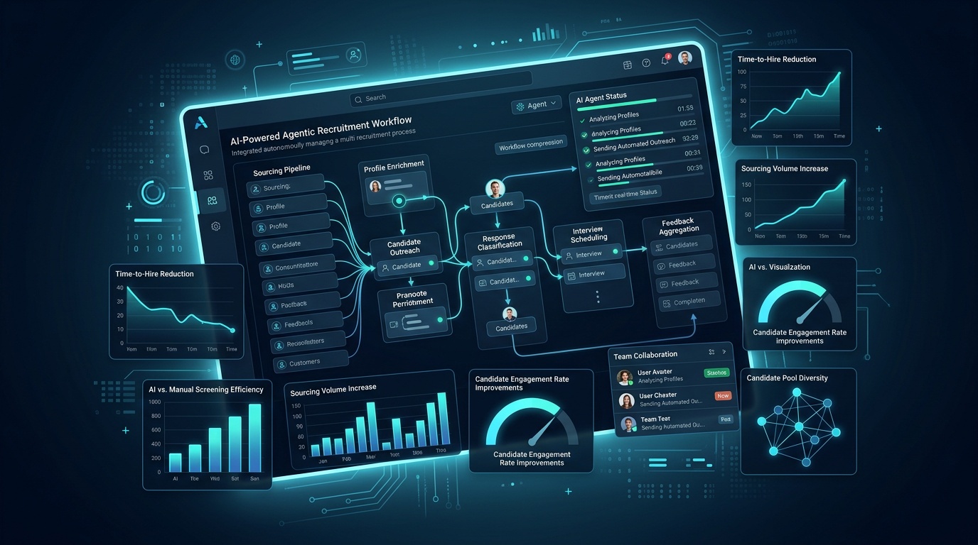 Recruiter reviewing an automated candidate screening and interview scheduling workflow